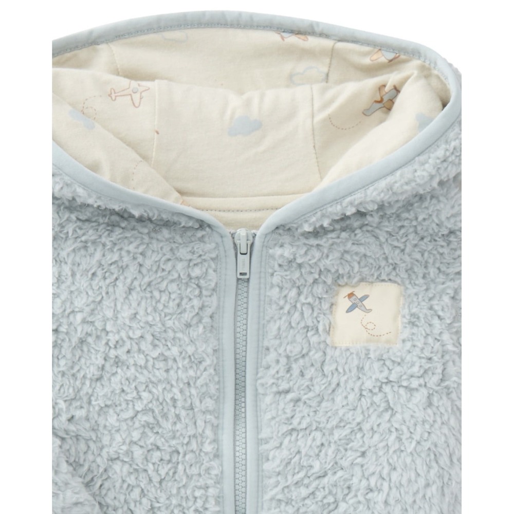 Bliss By Garanimals Fleece Hoodie 0-3 Months New with Tags PURITAN GRAY